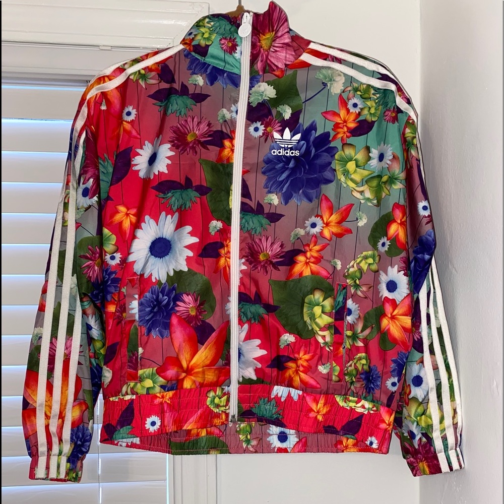 Flower Adidas Bomber Jacket